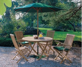 Shelley Teak Garden Drop Leaf Table and Chairs Set | Shelley Gateleg
