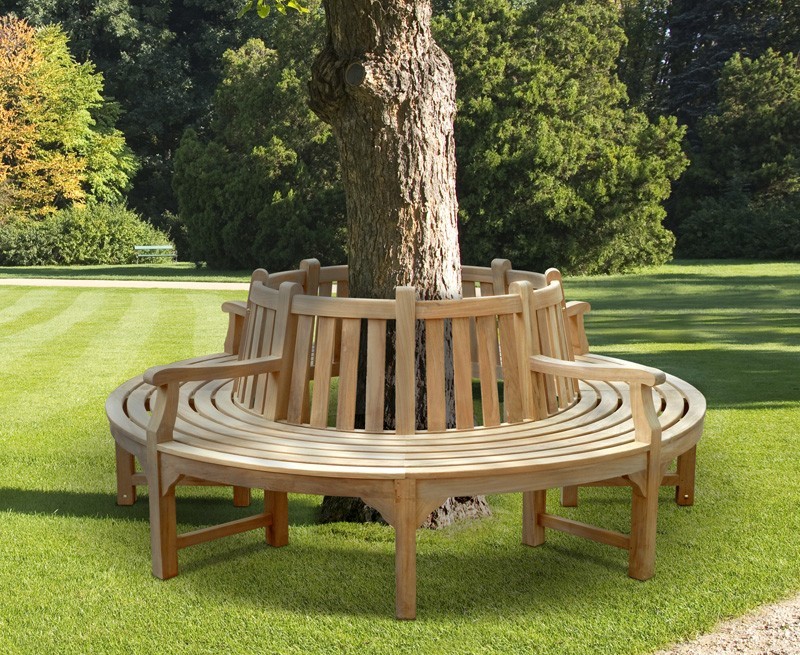 Round Tree bench with Arms