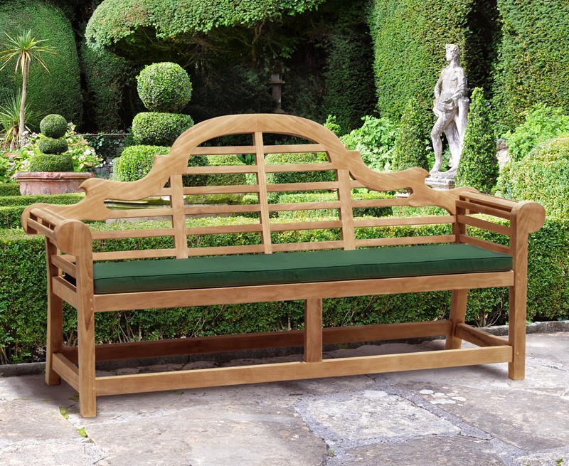 Teak Lutyens-Style Garden Bench 1.95
