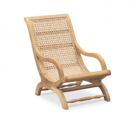 Riviera Outdoor Lounge Chair, Teak and Rattan Lazy Chair - 04-LT493HWW