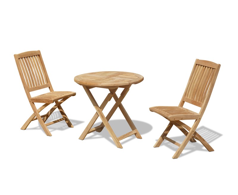 Suffolk 2 Seater Teak Folding Garden Table And Chairs Set   1232 