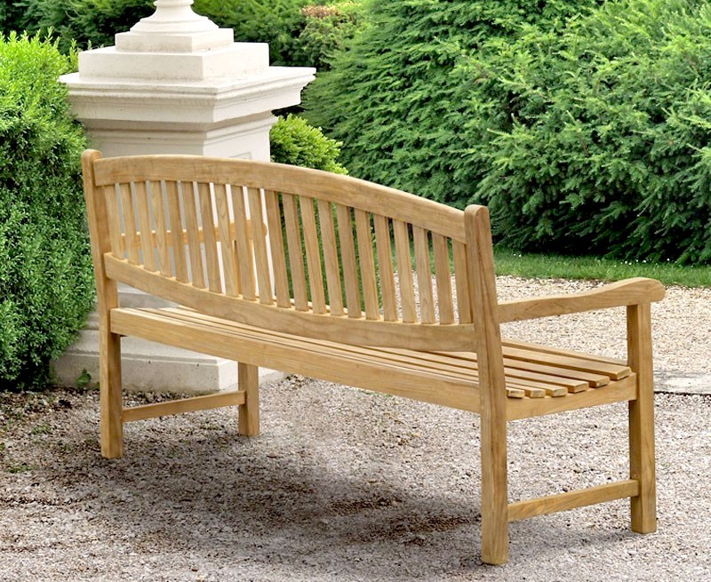 Ascot Teak 4 Seater Garden Benches | Modern Outdoor Bench