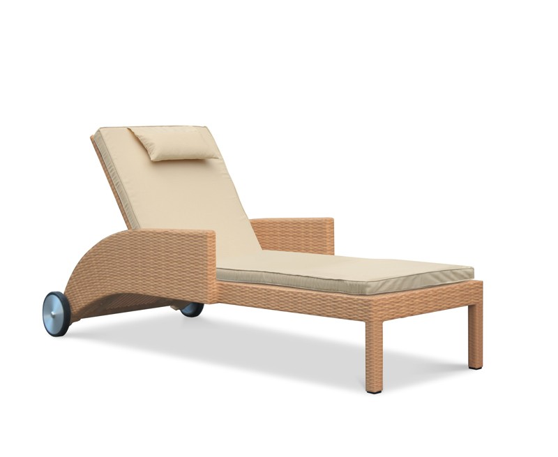 bali rattan effect multi position lounger