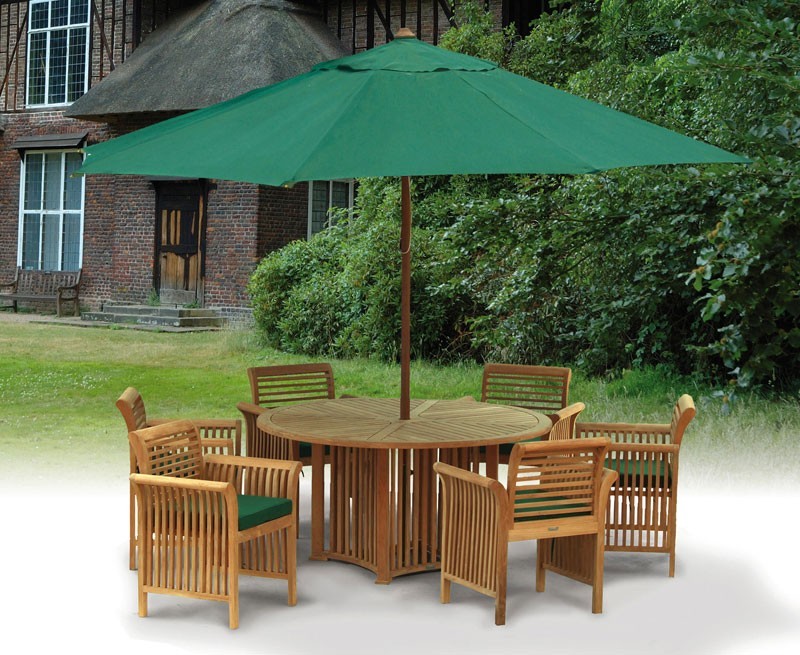 Aero Round Garden Table and 6 Chairs Set