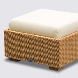 Brown 2024 rattan footstool